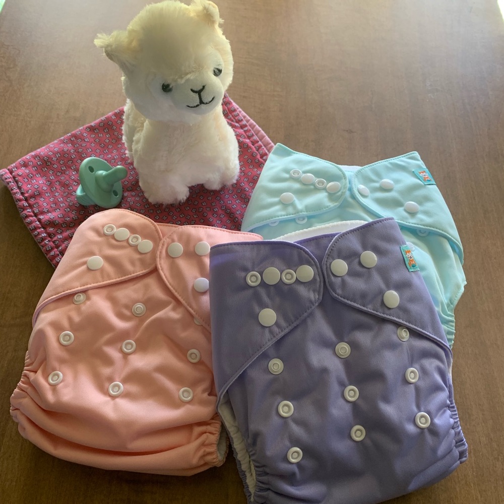 Set of 3 Alva Baby Pocket Diapers with 6 inserts